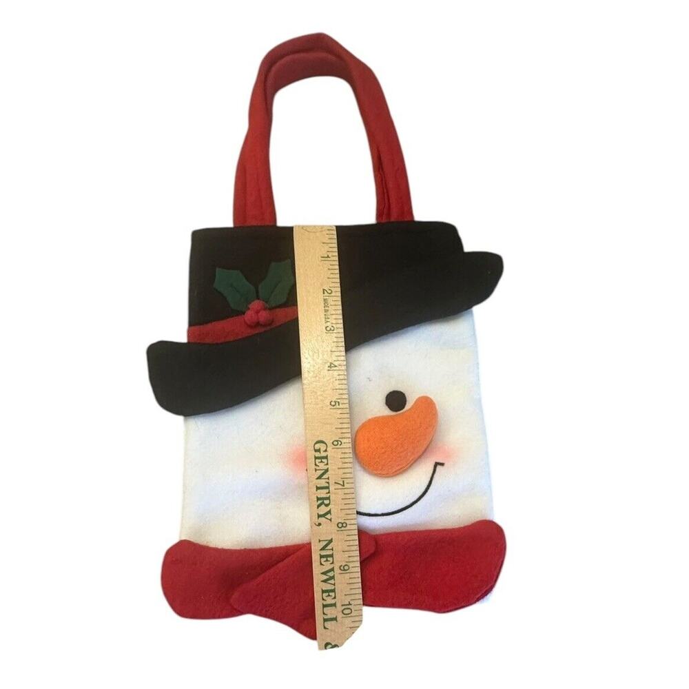 Snowman Head Bag Gift Bag Hanging Bag Christmas Holiday XMAS - Picture 3 of 5
